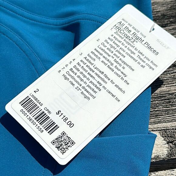 Lululemon All the Right Places High-Rise Crop 23” Capri size 2 NWT - Picture 3 of 5